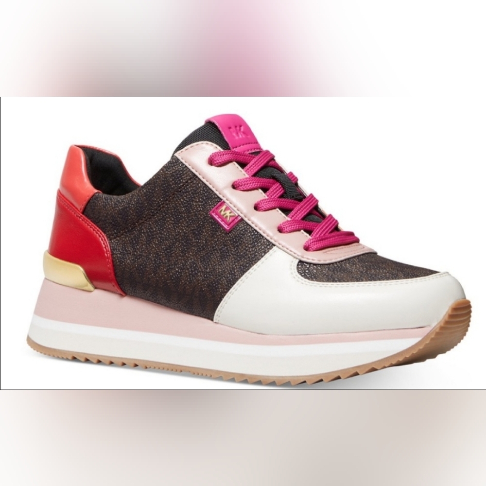 Michael Kors Monique Trainer Pink/Brown - Picture 5 of 12